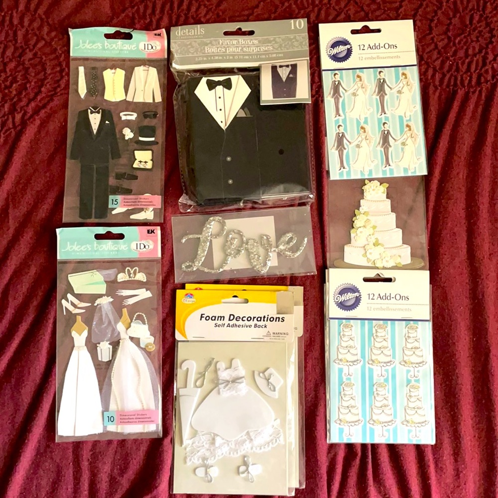 I Do wedding stickers‎ embellishments and boxes